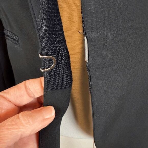 Rag & Bone Stretch Black Blazer Texture Lapel and Front Pocket Trim Size 8 - Picture 4 of 13